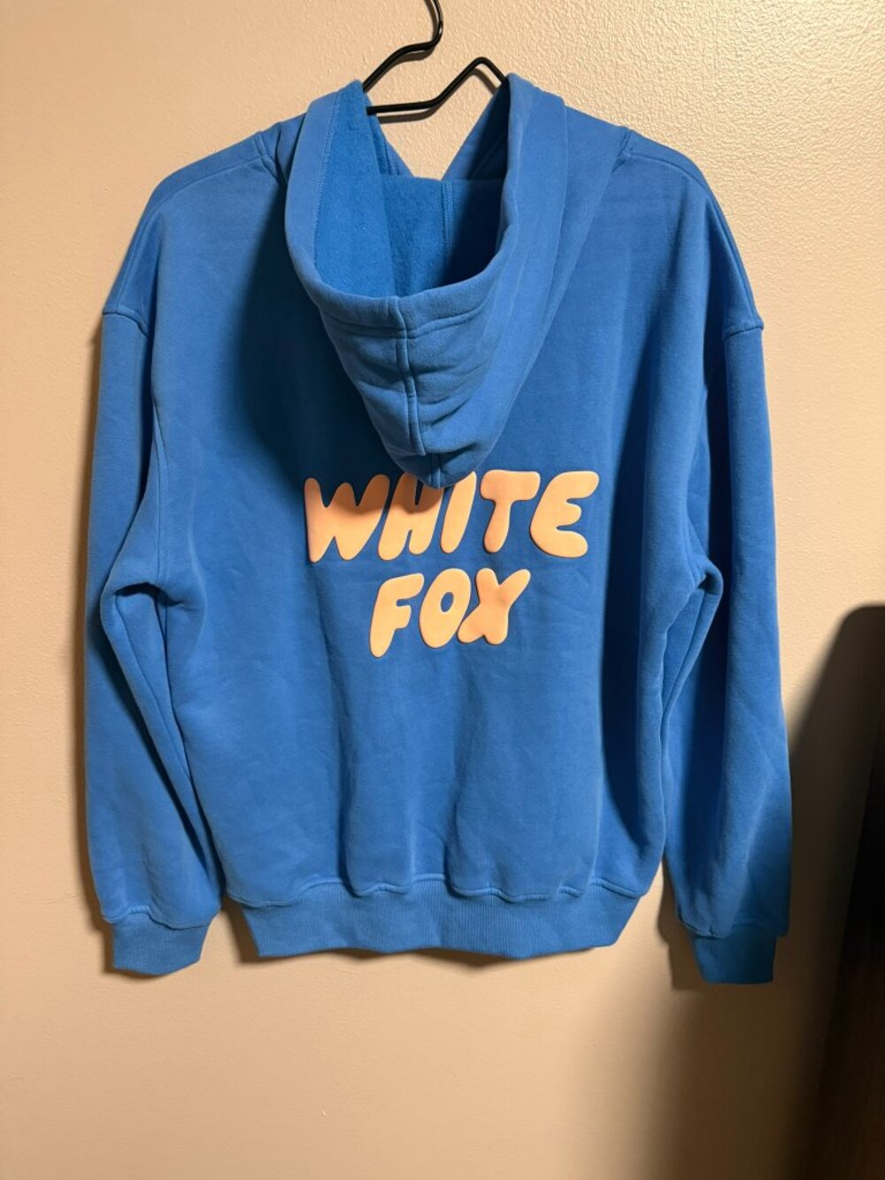 White Fox Oversized Hoodie Sweatshirt Blue Size XS/S